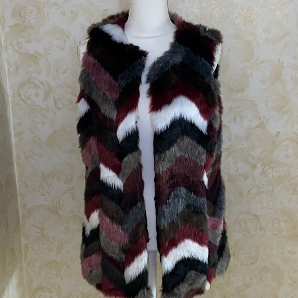 Fever Multicolored Chevron Vest!!